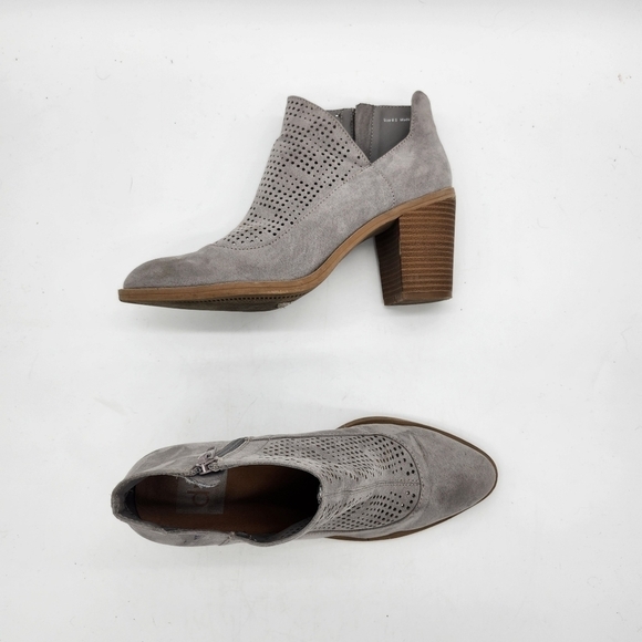 Dolce Vita Suede Ankle Bootie Heels Size 8.5M Shoes Grey - Picture 14 of 15